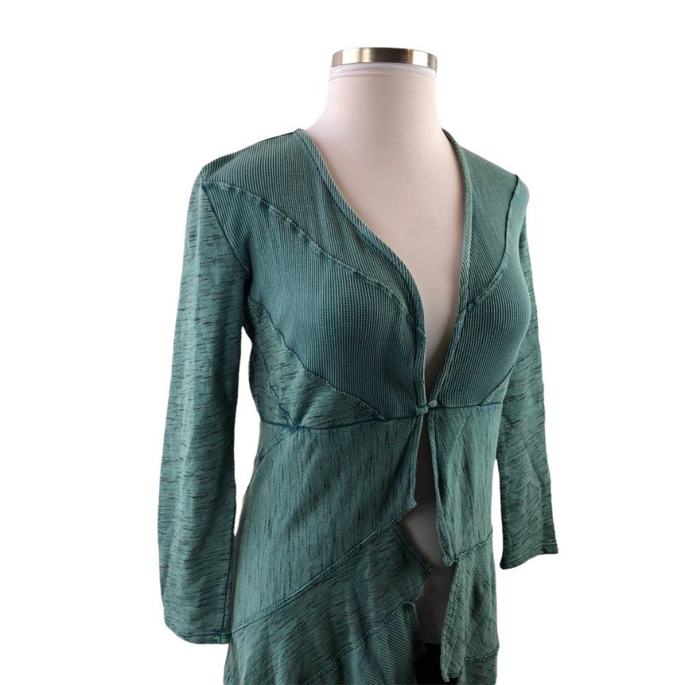 Soft Surroundings Thermal Duster Long Cardigan Green Size PS Petite S H12771 - Picture 16 of 16